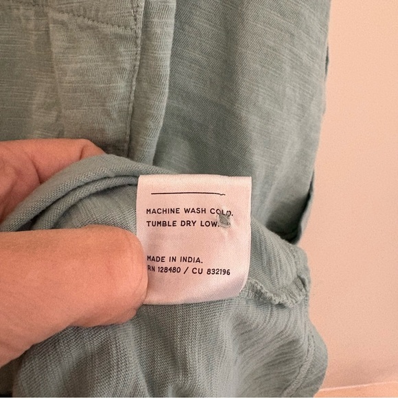 Pact Organic Cotton Short Sleeve Button Down Top - Picture 6 of 8